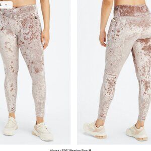 NWT Fabletics Oasis Crushed Velour Crossover Legging w.pockets - Medium- Teddy